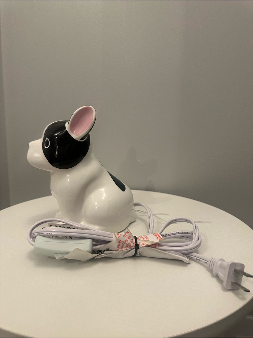 NWOT Black & White Ceramic French Bulldog Light - Target - Picture 5 of 6